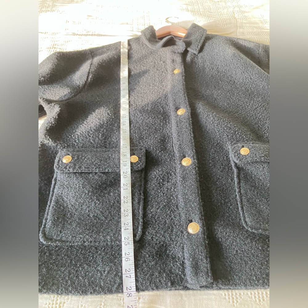 J CREW Long Sleeve Black Teddy Sweater Jacket Size XXL - Picture 8 of 10